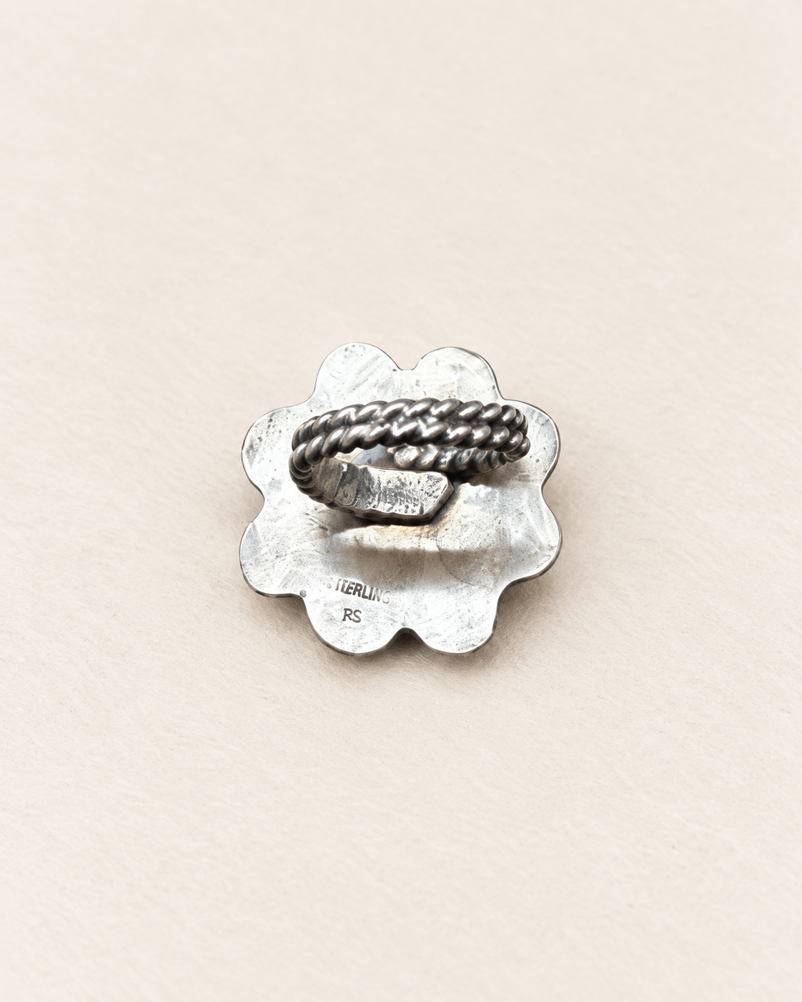 Adjustable Kingman Turquoise Sterling Silver Cluster Ring