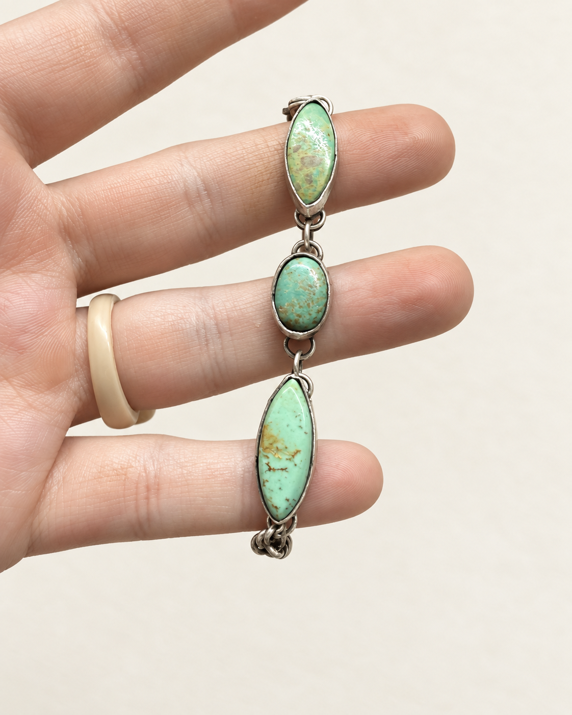 Royston Turquoise Sterling Silver Link Bracelet