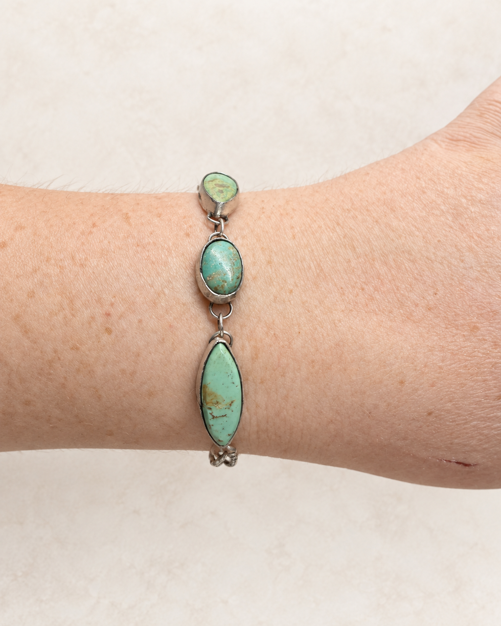 Royston Turquoise Sterling Silver Link Bracelet