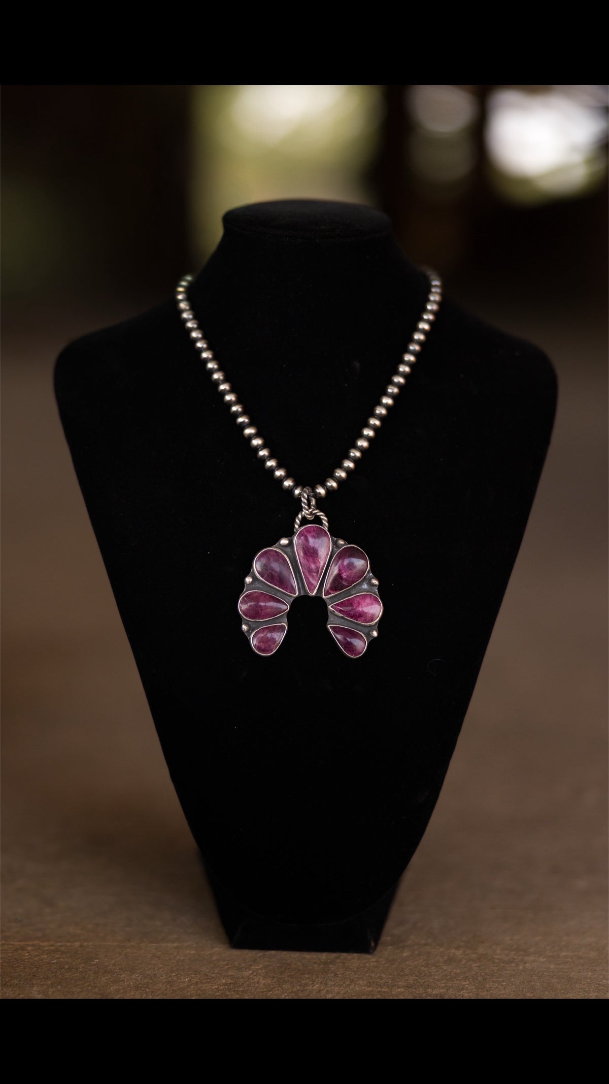 Purple Spiny Bloom Pendant - Purple Spiny Oyster & Sterling Silver