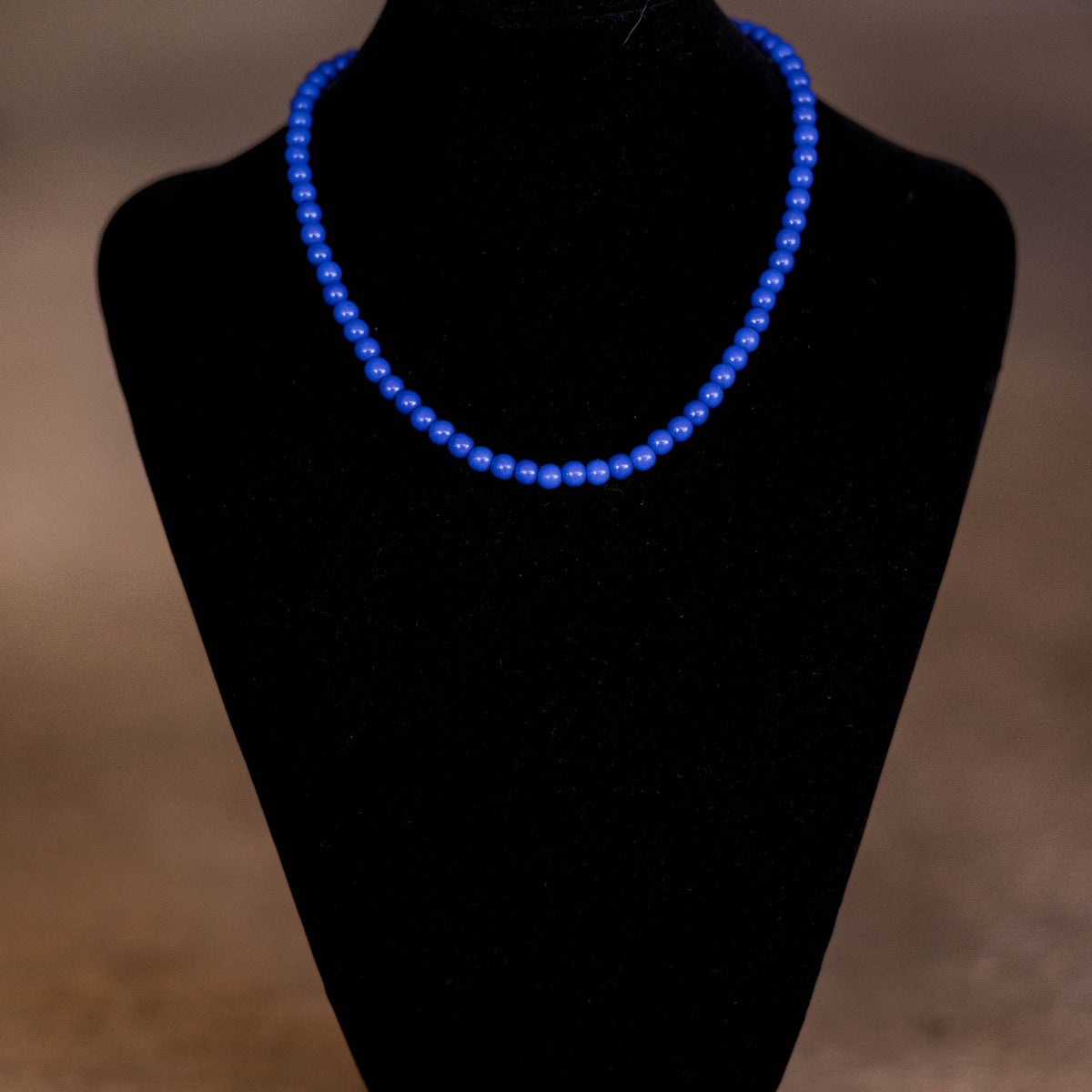 The Game Day Necklace | Royal Blue Beaded Necklace