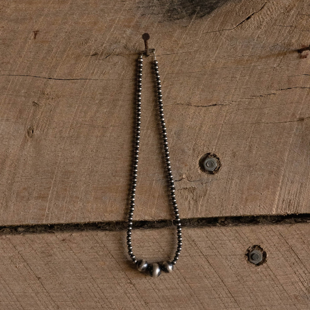 The Trinity Necklace | 20" Sterling Silver Pearl Necklace