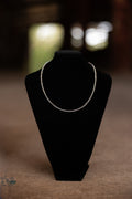 4mm Sterling Silver Desert Pearl Bead Necklace
