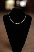 16" Turquoise & Graduated Silver Strand