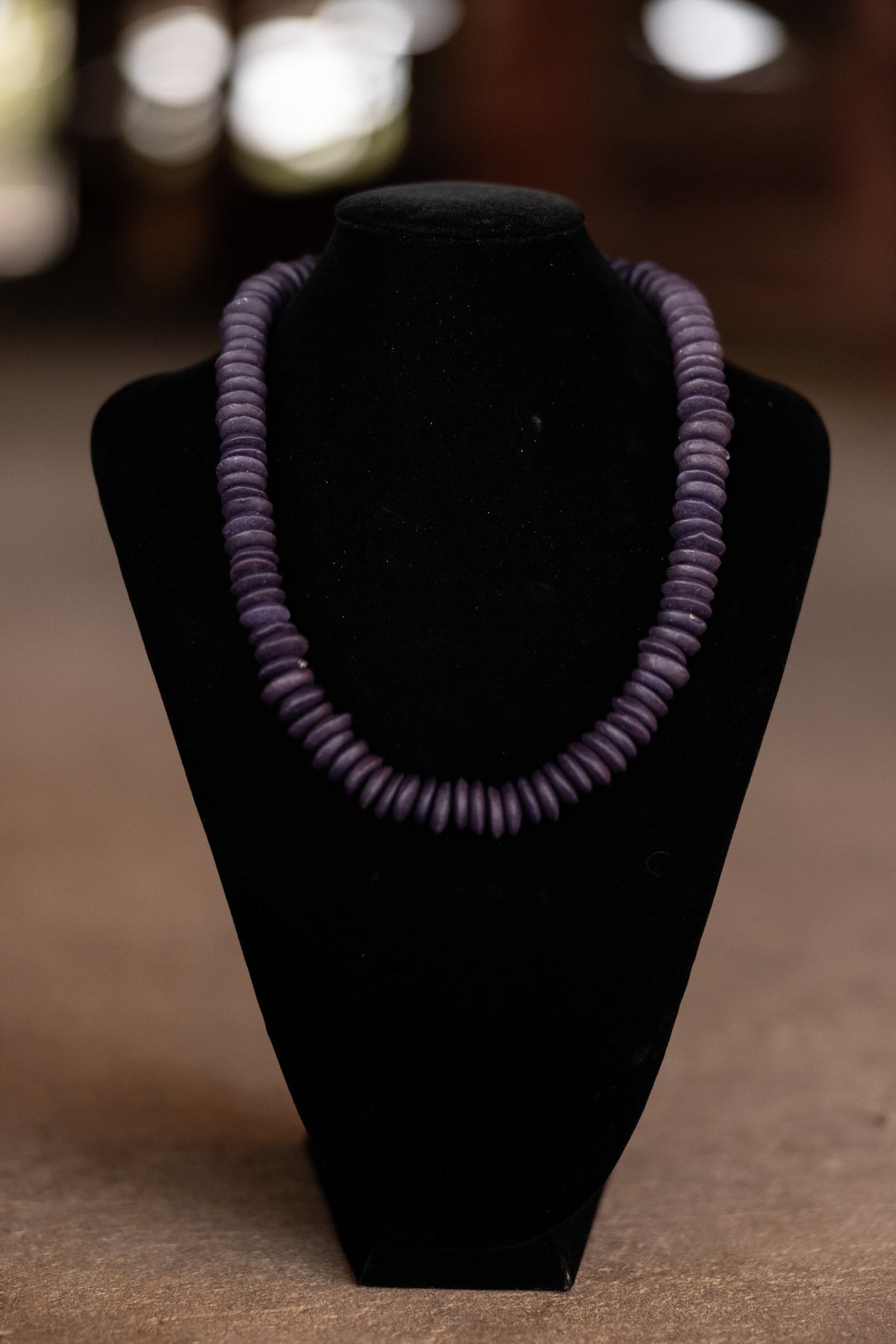 Midnight Sage Saucer Necklace