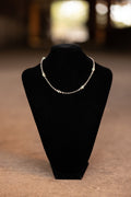 Soft Turquoise & Graduated Silver Pearl Strand