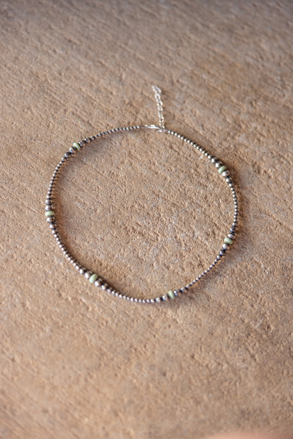 Soft Turquoise & Graduated Silver Pearl Strand