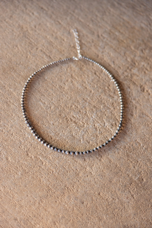 3mm–6mm Graduated Sterling Pearl Strand